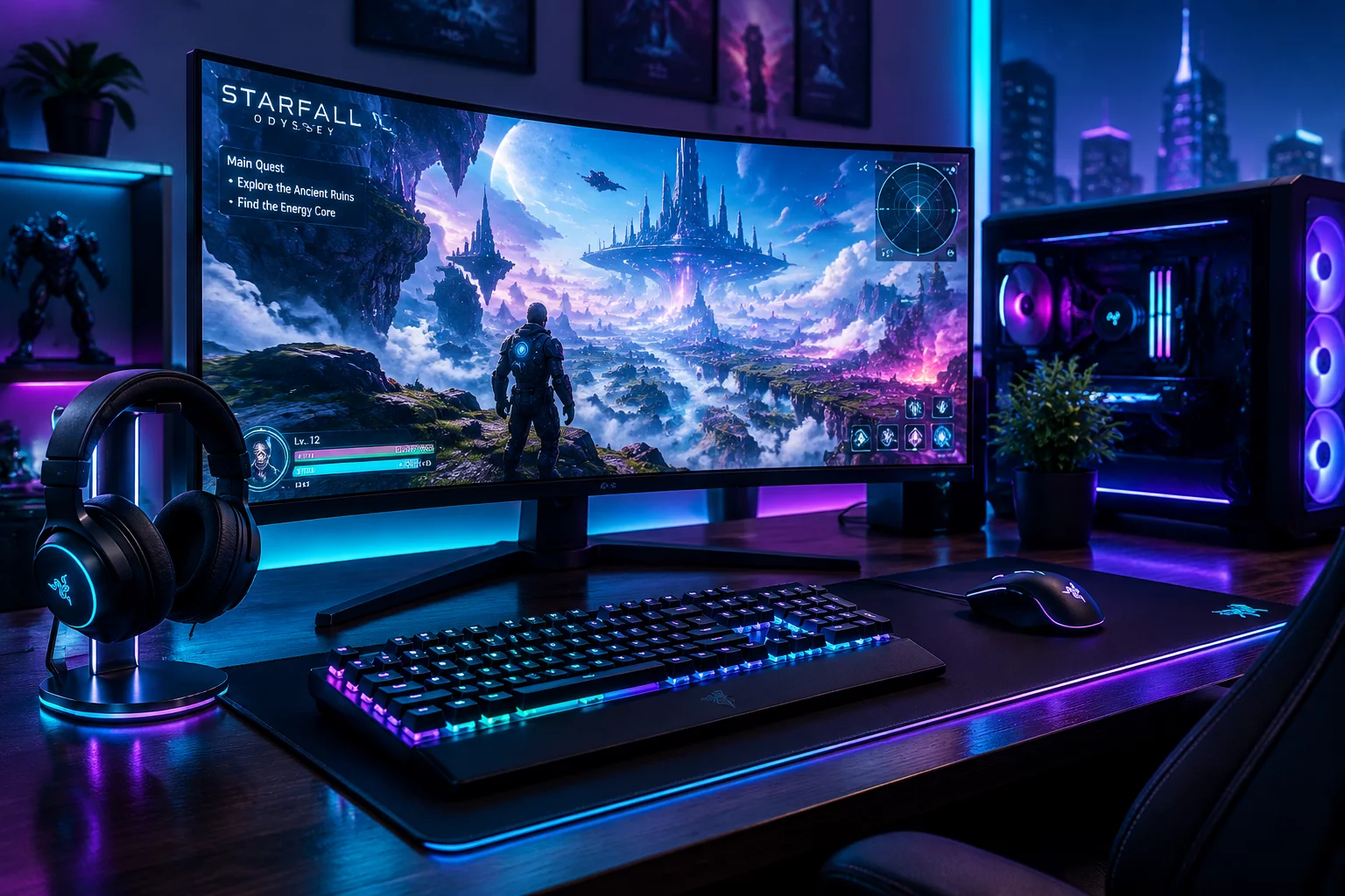 专业电竞桌面与PC游戏装备